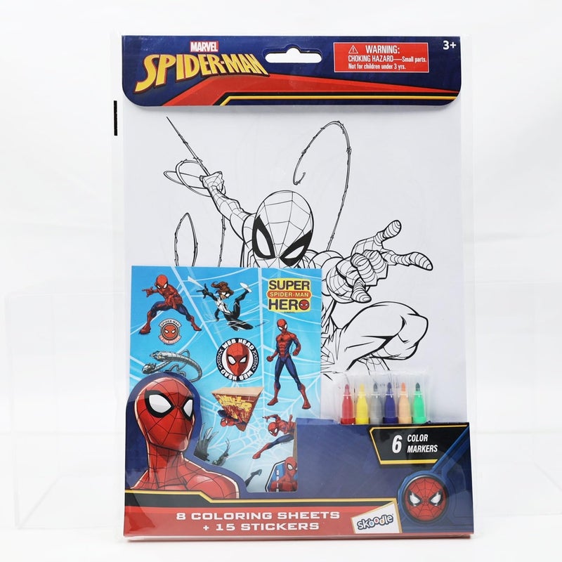 SKOODLE Marvel Spider Man Coloring Sheets | Art & Craft Kit | Fun Activity | Age 3+- Pack Of 02 - Image 1